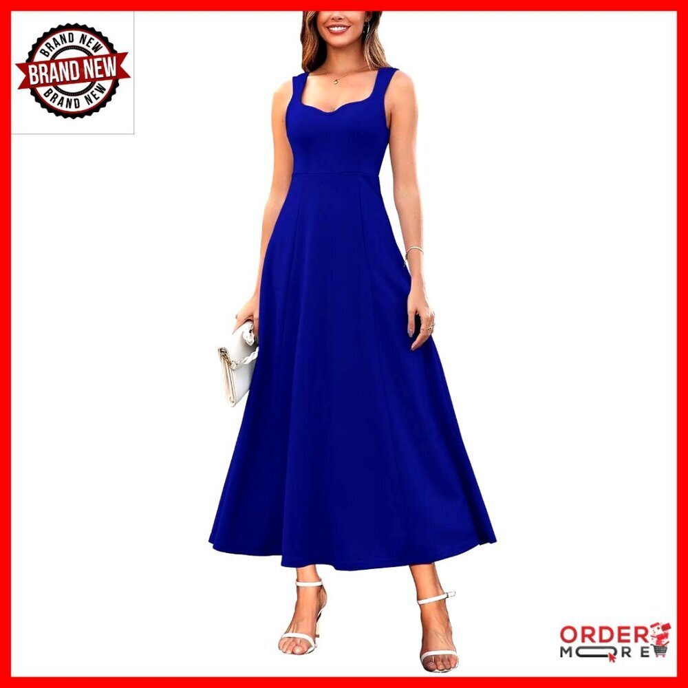 Elegant Sweetheart Neckline Long Cocktail Dress Sleeveless Formal Wedding Guest